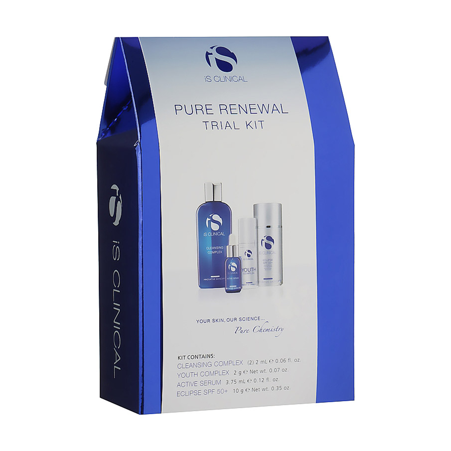 Набір для обличчя iS Clinical Pure Renewal (гель для вмивання, 2*2 мл + сироватка, 3.75 мл + крем, 2 г + сонцезахисний крем, 10 г)
